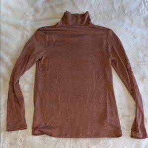 Rust Long Sleeve Turtleneck Top